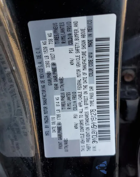 2017 Toyota Yaris Ia z USA, uszkodzony, nr VIN 3MYDLBYV5HY151276